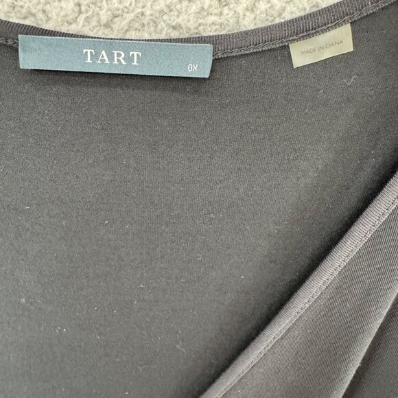 Tart Collections Wrap Dress Solid Black Modal Stretch Sleeveless V Neck Size 0X - Picture 7 of 13